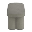 Inspire Modern Boucle Fabric Oval Bench Grey
