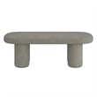 Inspire Modern Boucle Fabric Oval Bench Grey