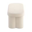 Inspire Modern Boucle Fabric Oval Bench Cream