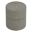 Inspire Modern Boucle Fabric Round Ottoman Grey