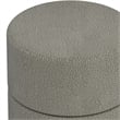 Inspire Modern Boucle Fabric Round Ottoman Grey