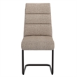 Inspire Modern Fabric & Metal Dining Chair in Beige & Black (Set of 2)