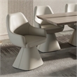 Inspire Contemporary Faux Leather Dining/Accent Chair with Swivel - Beige