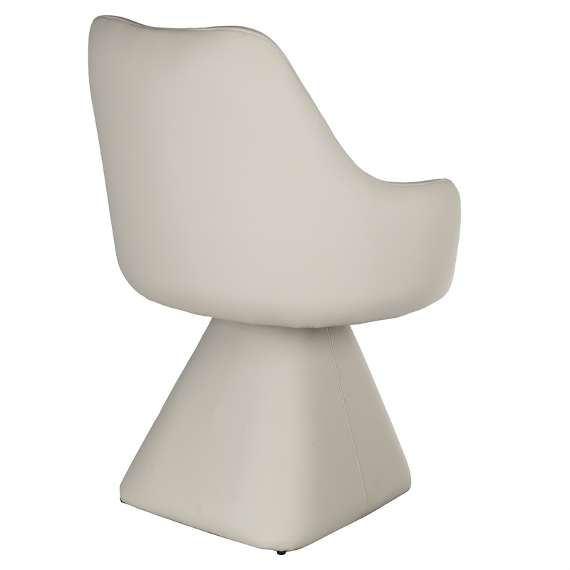 Inspire Contemporary Faux Leather Dining/Accent Chair with Swivel - Beige