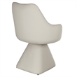 Inspire Contemporary Faux Leather Dining/Accent Chair with Swivel - Beige