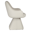 Inspire Contemporary Faux Leather Dining/Accent Chair with Swivel - Beige