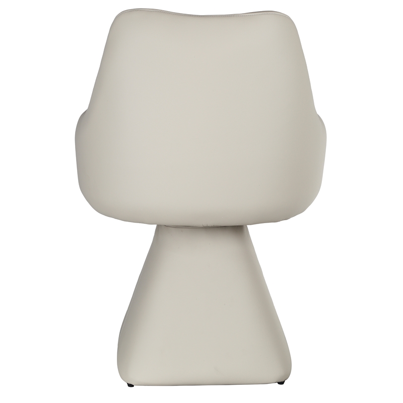 Inspire Contemporary Faux Leather Dining/Accent Chair with Swivel - Beige