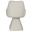 Inspire Contemporary Faux Leather Dining/Accent Chair with Swivel - Beige