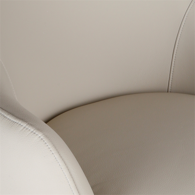 Inspire Contemporary Faux Leather Dining/Accent Chair with Swivel - Beige