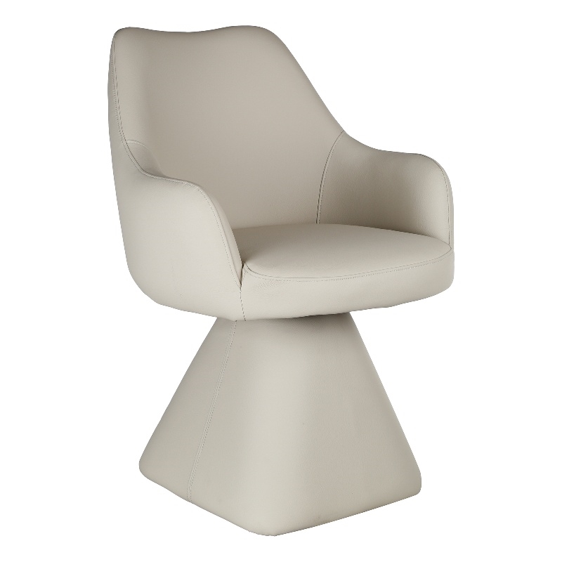 Inspire Contemporary Faux Leather Dining/Accent Chair with Swivel - Beige