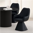 Inspire Contemporary Faux Leather Dining/Accent Chair with Swivel - Black