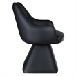 Inspire Contemporary Faux Leather Dining/Accent Chair with Swivel - Black