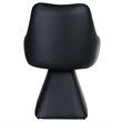 Inspire Contemporary Faux Leather Dining/Accent Chair with Swivel - Black