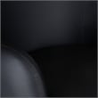 Inspire Contemporary Faux Leather Dining/Accent Chair with Swivel - Black