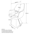 Inspire Contemporary Faux Leather Dining/Accent Chair with Swivel - Black