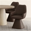 Inspire Contemporary Faux Leather Dining/Accent Chair with Swivel - Brown
