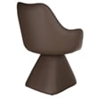 Inspire Contemporary Faux Leather Dining/Accent Chair with Swivel - Brown