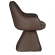 Inspire Contemporary Faux Leather Dining/Accent Chair with Swivel - Brown