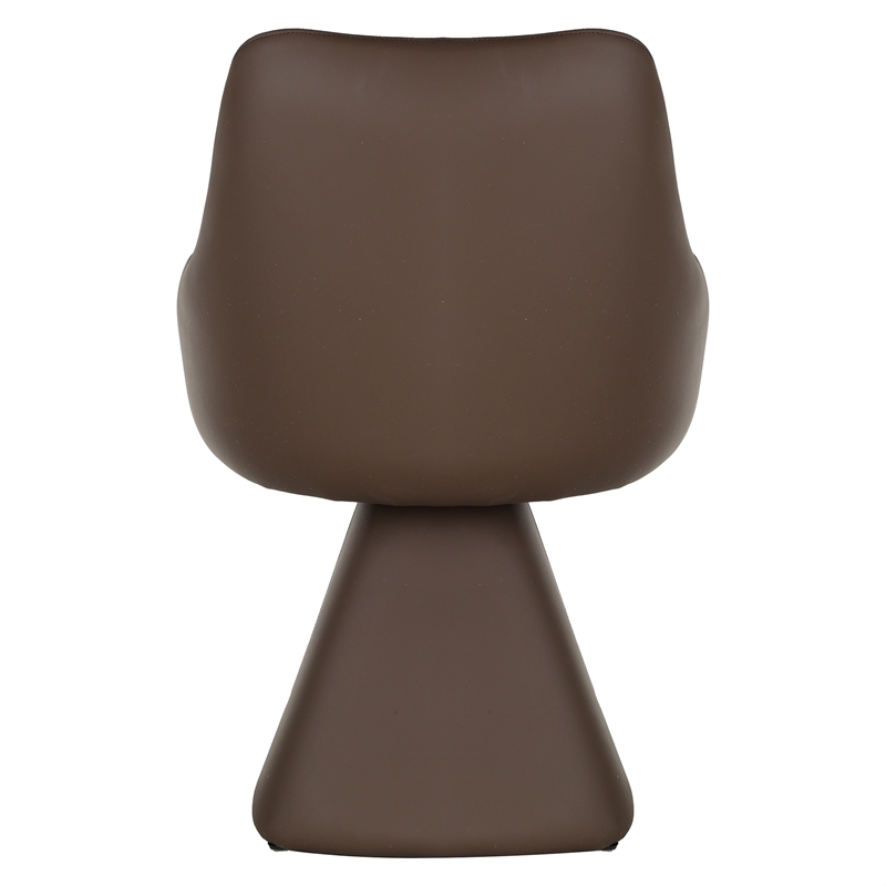 Inspire Contemporary Faux Leather Dining/Accent Chair with Swivel - Brown