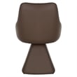 Inspire Contemporary Faux Leather Dining/Accent Chair with Swivel - Brown