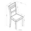 Inspire Modern Solid Wood & Fabric Dining Chair in Walnut & Beige (Set of 2)