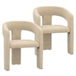 Inspire Modern Fabric Dining Chair in Beige (Set of 2)