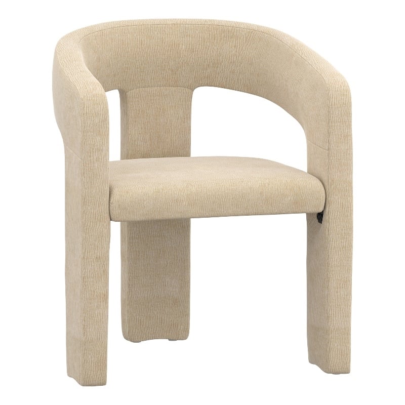 Inspire Modern Fabric Dining Chair in Beige (Set of 2)