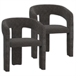 Inspire Modern Fabric Dining Chair in Charcoal (Set of 2)