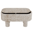 Inspire Modern Fabric Storage Ottoman Bench - Beige