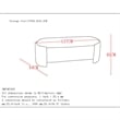Inspire Modern Fabric Storage Ottoman - Ivory