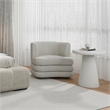 Inspire Contemporary Velvet Accent Chair - Beige