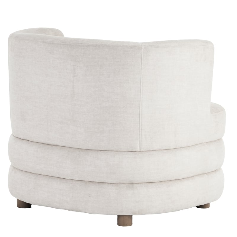 Inspire Contemporary Velvet Accent Chair - Beige