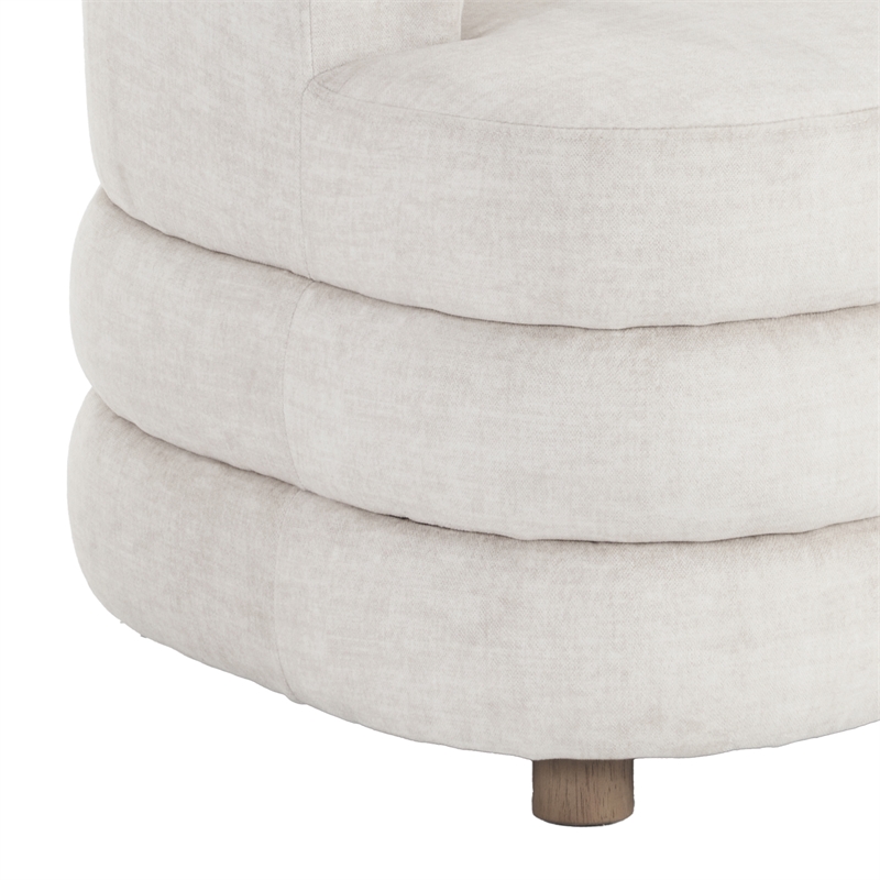 Inspire Contemporary Velvet Accent Chair - Beige