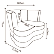 Inspire Contemporary Velvet Accent Chair - Beige