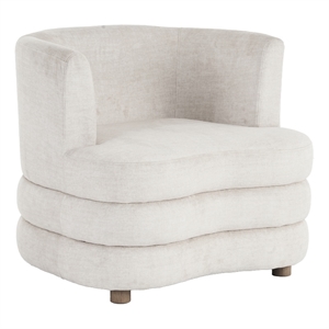 Inspire Contemporary Velvet Accent Chair - Beige