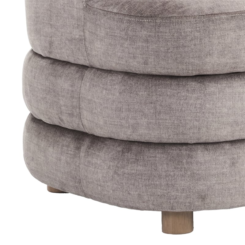 Inspire Contemporary Velvet Accent Chair - Dark Taupe