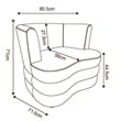 Inspire Contemporary Velvet Accent Chair - Dark Taupe