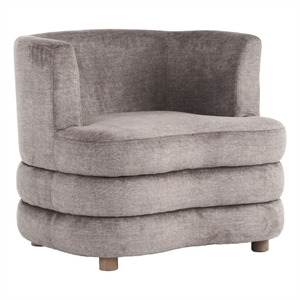 Inspire Contemporary Velvet Accent Chair - Dark Taupe