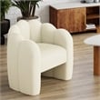 Inspire Modern Faux Fur Accent Chair - Ivory
