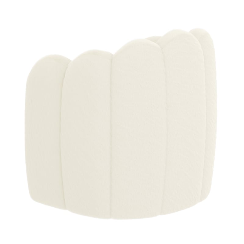 Inspire Modern Faux Fur Accent Chair - Ivory