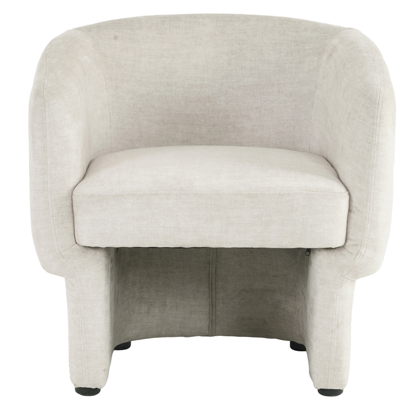 Inspire Contemporary Velvet Accent Chair - Beige