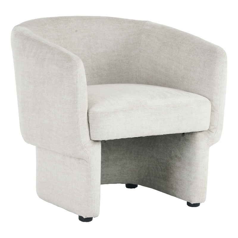 Inspire Contemporary Velvet Accent Chair - Beige