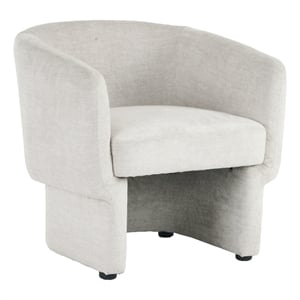 Inspire Contemporary Velvet Accent Chair - Beige