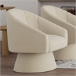 Inspire Modern Velvet Accent Chair - Ivory