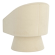 Inspire Modern Velvet Accent Chair - Ivory