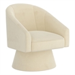Inspire Modern Velvet Accent Chair - Ivory