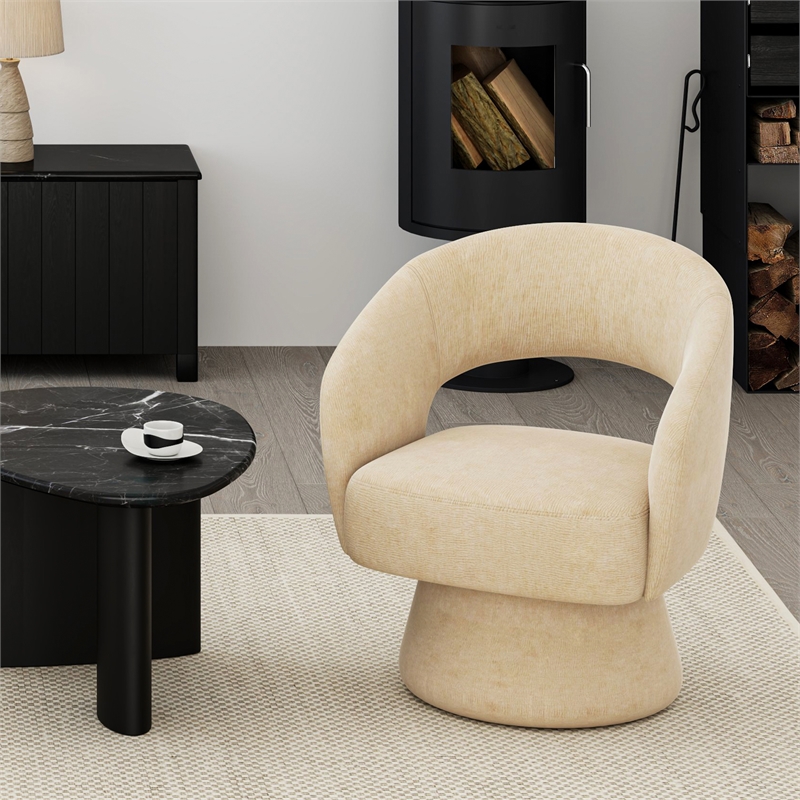 Inspire Modern Fabric Accent Chair - Beige