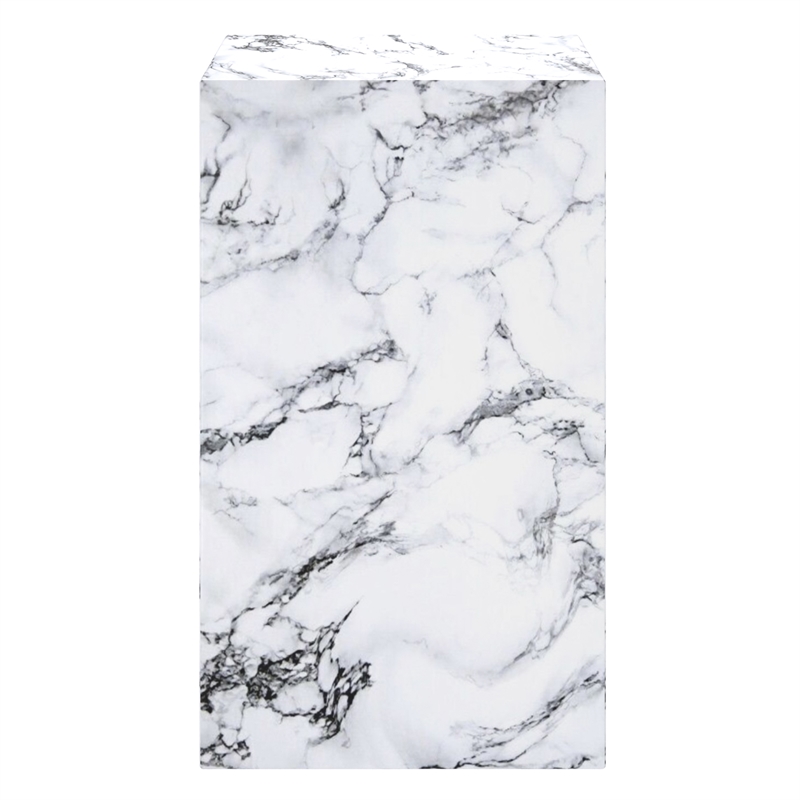 Inspire Contemporary ECC Concrete Tall Accent Table - White