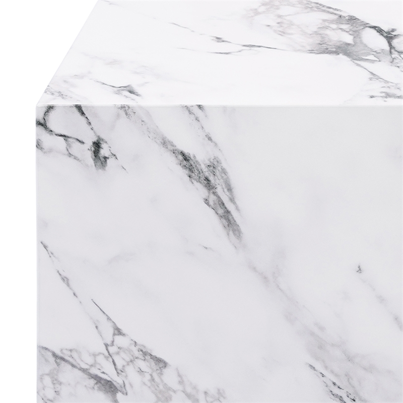 Inspire Contemporary ECC Concrete Tall Accent Table - White
