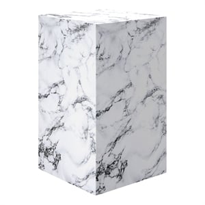 Inspire Contemporary ECC Concrete Tall Accent Table - White